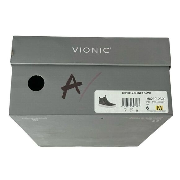 Vionic Brinkley Platform Ankle Boots Bootie Olive Green Women’s Size  6M - Picture 7 of 9